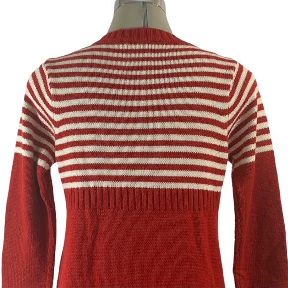 RED PAINT Red  and White Striped Long Sleeves Swe - Picture 4 of 8